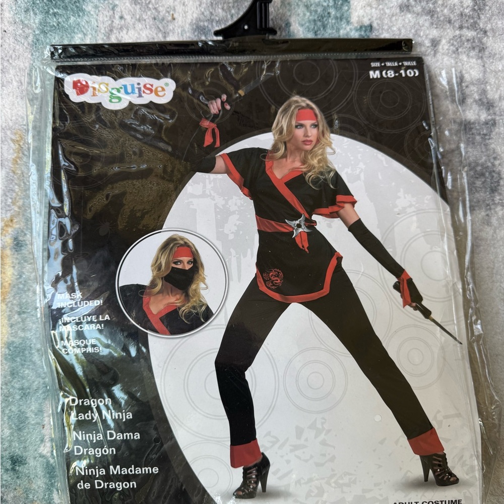 Disguise Ninja Costume Black and Red Halloween
